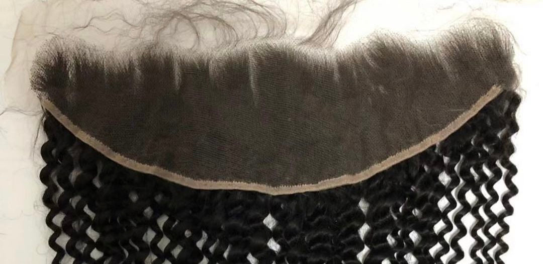 10A Transparent 13x4 Lace Frontal Deep Curly Brazilian 100% Virgin Human Hair Unprocessed