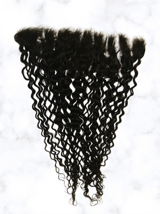 10A Transparent 13x4 Lace Frontal Deep Curly Brazilian 100% Virgin Human Hair Unprocessed